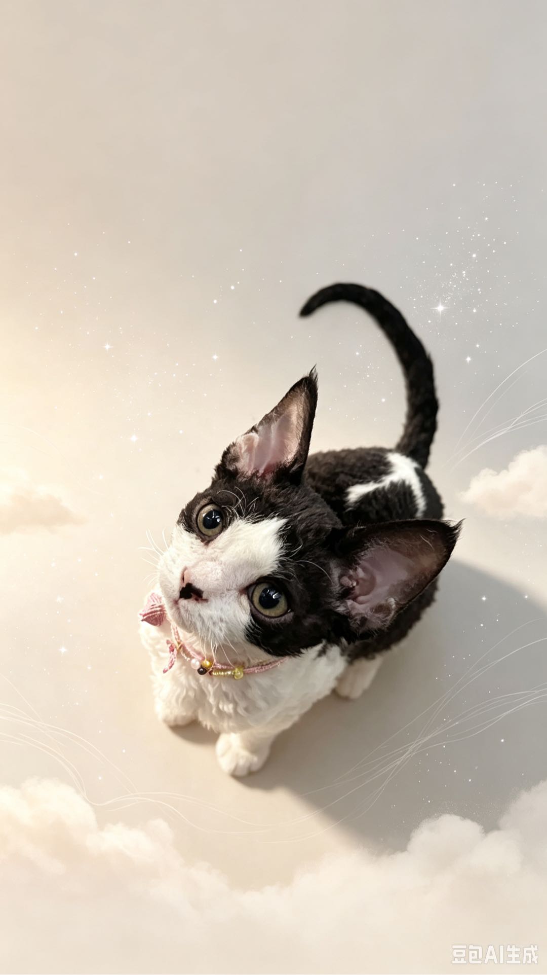 德文卷毛猫，黑白开脸，性格超粘人，特别亲人，家养健康，平时很乖，会用猫砂，吃猫粮也没问题～

因为工作原因没办法继续照顾…